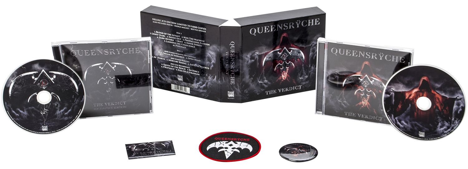 Queensryche - 'The Verdict'. Ltd Ed. 2CD Box Set (including patch, bottle opener & magnet).